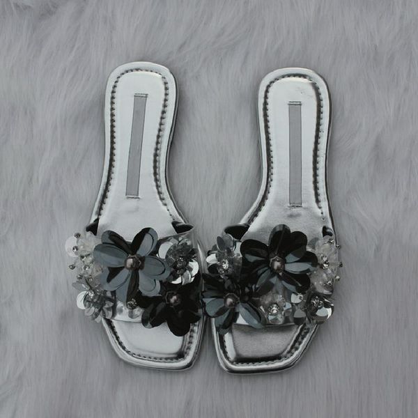 slippers 2021 women's summer outdoor internet celebrity flower rhinestone pearl flat fairy style beach shoes, Black
slippers 2021 women's summer outdoor internet celebrity flower rhinestone pearl flat fairy style beach shoes, Black