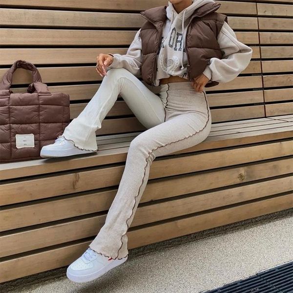 fashion contrast ribbed skinny womens pant flared high waist slim legging trousers streetwear, Black;white
fashion contrast ribbed skinny womens pant flared high waist slim legging trousers streetwear, Black;white