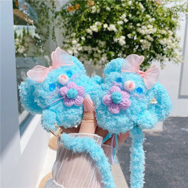 cartoon plush cute blue bear doll headset cases for airpods pro protector cover wireless bluetooth earphone case for air pods 1 2 with cross
cartoon plush cute blue bear doll headset cases for airpods pro protector cover wireless bluetooth earphone case for air pods 1 2 with cross