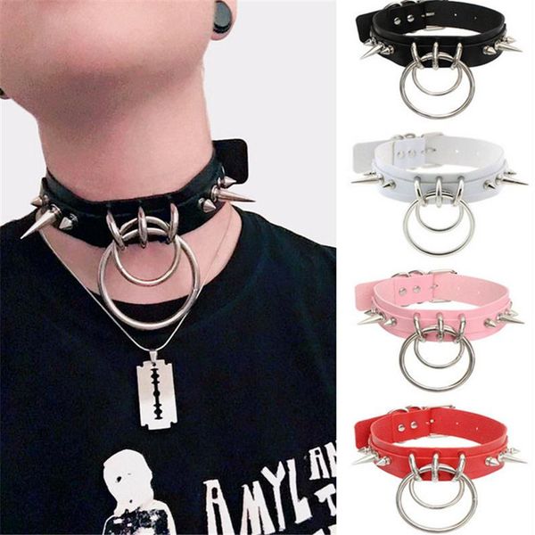 chokers 2021 big o-round punk rock gothic necklaces women men leather spike rivet stud collar choker necklace statement jewelry, Golden;silver
chokers 2021 big o-round punk rock gothic necklaces women men leather spike rivet stud collar choker necklace statement jewelry, Golden;silver