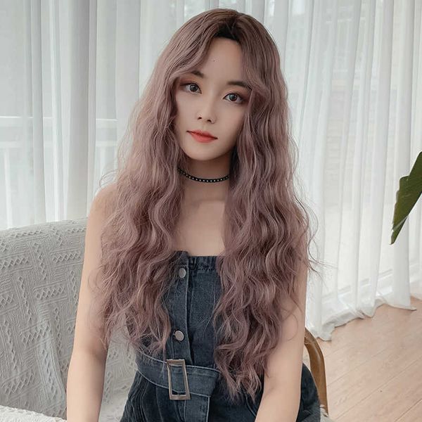 japan and south korea wig women's long curly hair wool roll without bangs corn perm head cover, Black
japan and south korea wig women's long curly hair wool roll without bangs corn perm head cover, Black