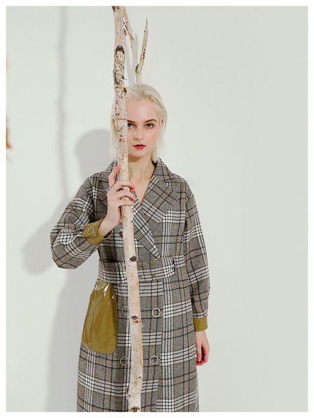 wool female msxu elegant autumn vintage tartan with casual cut-off belt trench blazer windbreaker, Black
wool female msxu elegant autumn vintage tartan with casual cut-off belt trench blazer windbreaker, Black