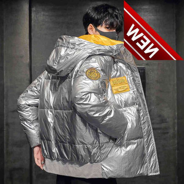 shiny winter new thick warm hooded white duck down jacket men's outwear waterproof parka youth casual solid color coat, Black
shiny winter new thick warm hooded white duck down jacket men's outwear waterproof parka youth casual solid color coat, Black
