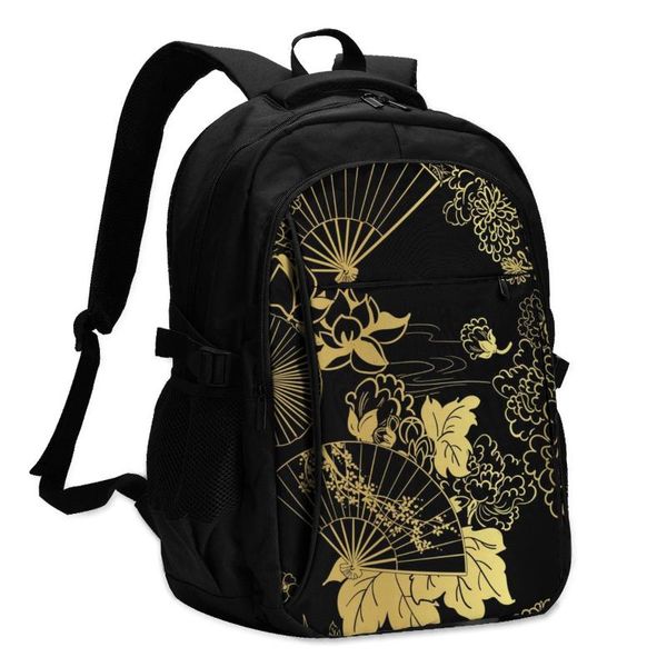 backpack usb charging lapfor students girls school gold japanese chinese fan flower umbrella travel bagpack
backpack usb charging lapfor students girls school gold japanese chinese fan flower umbrella travel bagpack