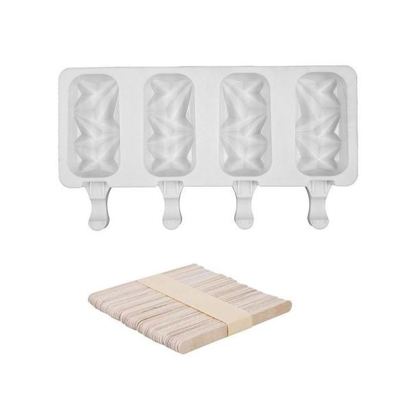 baking moulds 4-cup ice cream mold with lid silicone cartoon diy popsicle and 50pcs wooden stick for make chocolate cake
baking moulds 4-cup ice cream mold with lid silicone cartoon diy popsicle and 50pcs wooden stick for make chocolate cake