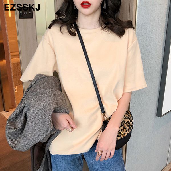 new 2021spring summer women oversize t-shirt casual loose cotton shortsleeve brushed long t-shirt big female basic thick, White
new 2021spring summer women oversize t-shirt casual loose cotton shortsleeve brushed long t-shirt big female basic thick, White