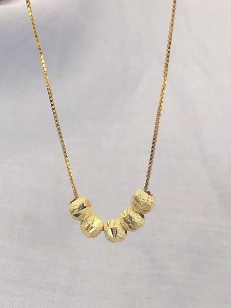 chains chinese style necklace female niche design sense transfer small gold bead clavicle chain simple light luxury round pendant, Silver
chains chinese style necklace female niche design sense transfer small gold bead clavicle chain simple light luxury round pendant, Silver