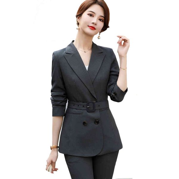 women's suits & blazers elegant gray blue apricot double breasted women formal pant suit with sashes ladies jacket blazer and trousers, White;black
women's suits & blazers elegant gray blue apricot double breasted women formal pant suit with sashes ladies jacket blazer and trousers, White;black
