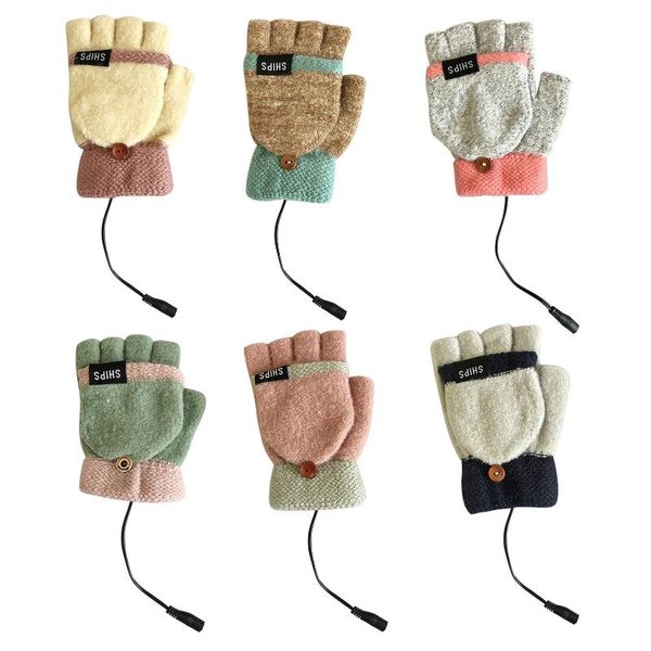 women men usb heated gloves winter warm mitten full&half finger knit hand outdoor cycling ski sport mittens, Black
women men usb heated gloves winter warm mitten full&half finger knit hand outdoor cycling ski sport mittens, Black