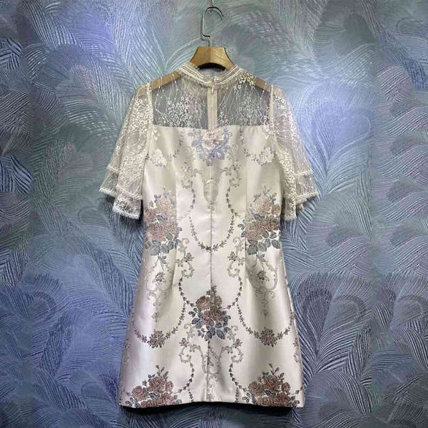 dress seqinyy vintage 2021 spring summer female fashion design enlargement dappling jacquard beading luxurious lace, Black;gray
dress seqinyy vintage 2021 spring summer female fashion design enlargement dappling jacquard beading luxurious lace, Black;gray