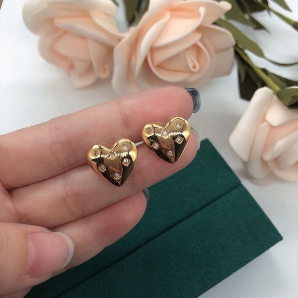 s home 925 silver needle korean east gate fashion simple personalized diamond inlaid love net red fashion earrings, Golden
s home 925 silver needle korean east gate fashion simple personalized diamond inlaid love net red fashion earrings, Golden