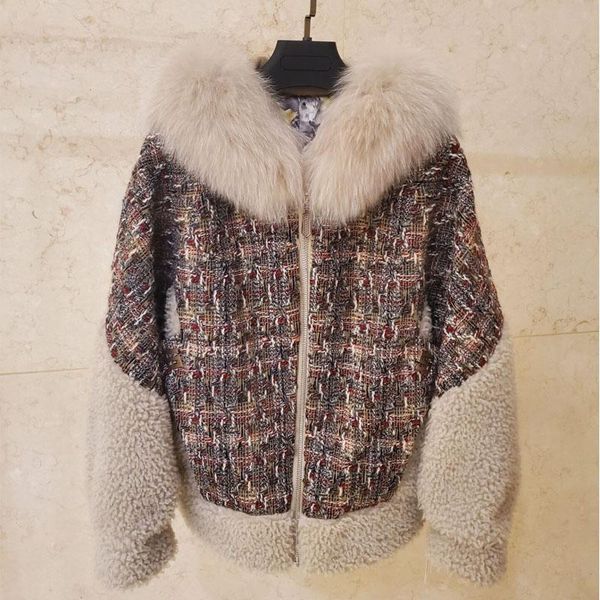 women's fur & faux genuine wool female jacket collar hooded coats autumn winter jackets for women 2021 casacos zjt1510, Black
women's fur & faux genuine wool female jacket collar hooded coats autumn winter jackets for women 2021 casacos zjt1510, Black