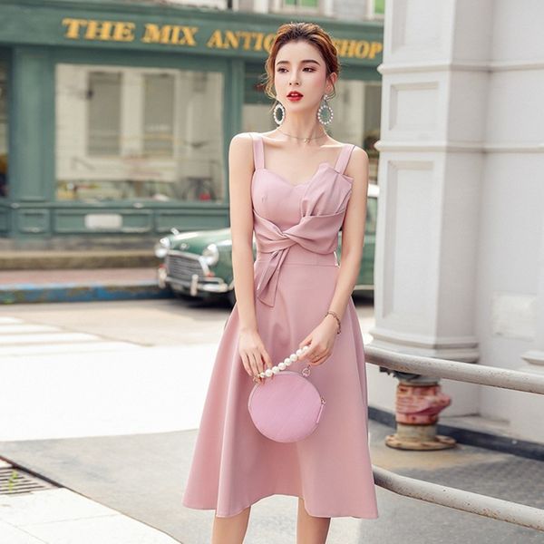 llzacoosh women summer dress pink spaghetti straps party dresses ol clothes office bowknot lady elegant vestidos dresses 210514, Black;gray
llzacoosh women summer dress pink spaghetti straps party dresses ol clothes office bowknot lady elegant vestidos dresses 210514, Black;gray
