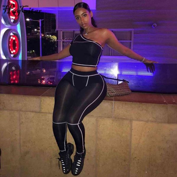 one shoulder c women tracksuits high waist elastic leggings stripes patchwork summer fashion casual female sets, Gray
one shoulder c women tracksuits high waist elastic leggings stripes patchwork summer fashion casual female sets, Gray
