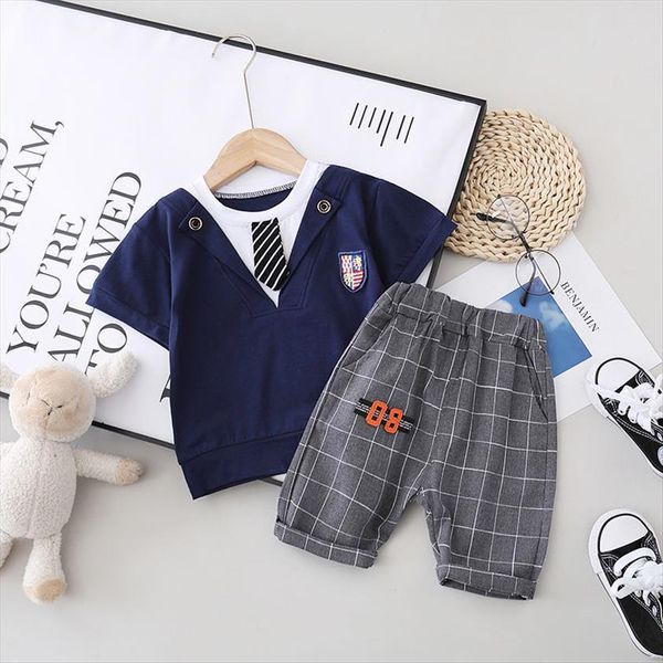 summer baby boy cotton school clothes kids preppy style t shirt shorts 2pcs sets infant children fashion toddler tracksuits set, White
summer baby boy cotton school clothes kids preppy style t shirt shorts 2pcs sets infant children fashion toddler tracksuits set, White