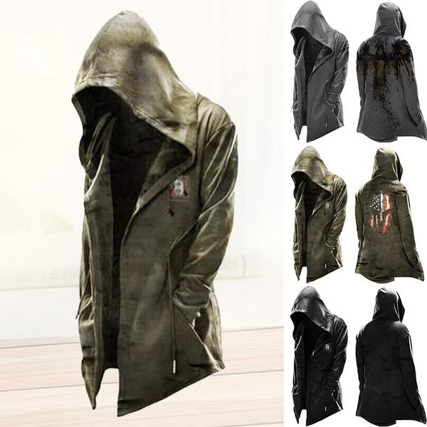 running jackets ly trendy hooded men's trench coat halloween theme printed for cospaly costumes party prop, Black;red
running jackets ly trendy hooded men's trench coat halloween theme printed for cospaly costumes party prop, Black;red