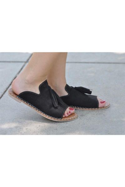 slippers women's black suede tassels
slippers women's black suede tassels
