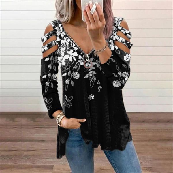 plus size t-shirt summer women loose t-shirts v neck long sleeve spring autumn hollow out floral printed tshirt 5xl wdc7821, Black
plus size t-shirt summer women loose t-shirts v neck long sleeve spring autumn hollow out floral printed tshirt 5xl wdc7821, Black