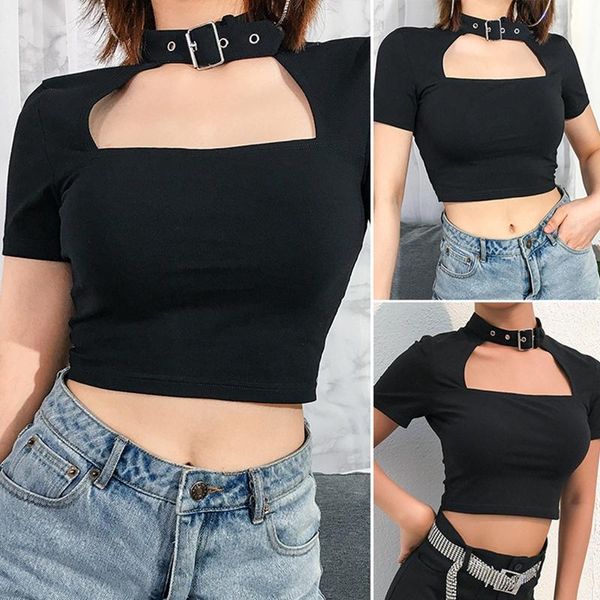 cropped hollow out t shirt women adjustable o-neck short sleeve t-shirt summer streetwear tee women's, White
cropped hollow out t shirt women adjustable o-neck short sleeve t-shirt summer streetwear tee women's, White