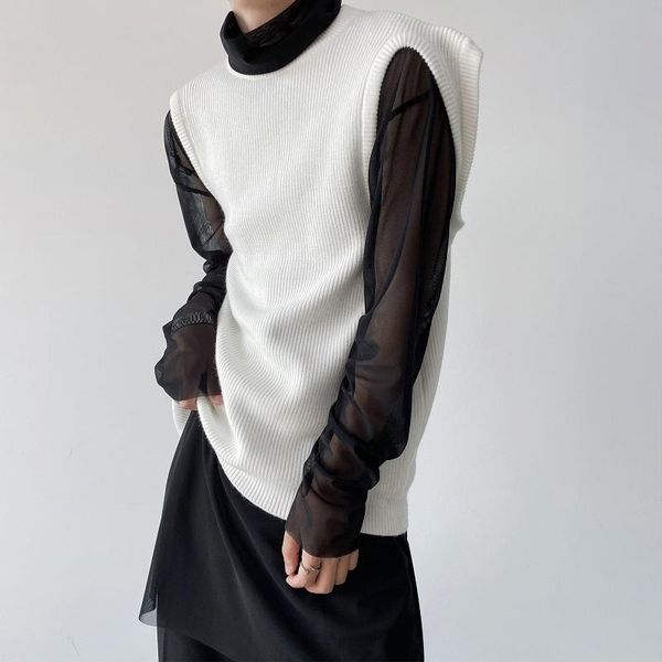 men's vests men sleeveless pullover knit vest sweater male women harajuku korean streetwear fashion vintage lovers, Black;white
men's vests men sleeveless pullover knit vest sweater male women harajuku korean streetwear fashion vintage lovers, Black;white