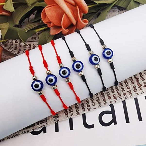 charm bracelets turkish 7 knots red lucky evil eye for women handmade black braided rope jewelry gift friend bracelet, Golden;silver
charm bracelets turkish 7 knots red lucky evil eye for women handmade black braided rope jewelry gift friend bracelet, Golden;silver