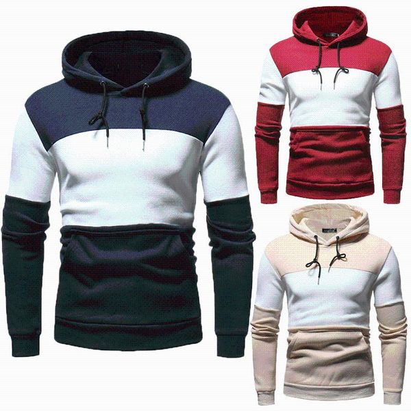 men's hoodies & sweatshirts 2021 mannen hooded sweatshirt contrasterende stiksels hoodie casual slim fashion streetwear hip hop harajuk, Black
men's hoodies & sweatshirts 2021 mannen hooded sweatshirt contrasterende stiksels hoodie casual slim fashion streetwear hip hop harajuk, Black