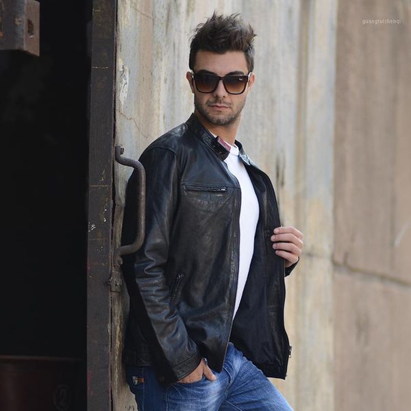 men's leather & faux black vegetable tanning goatskin jacket men genuine fashion slim motorcycle stand collar jackets plus size m-5xl
men's leather & faux black vegetable tanning goatskin jacket men genuine fashion slim motorcycle stand collar jackets plus size m-5xl
