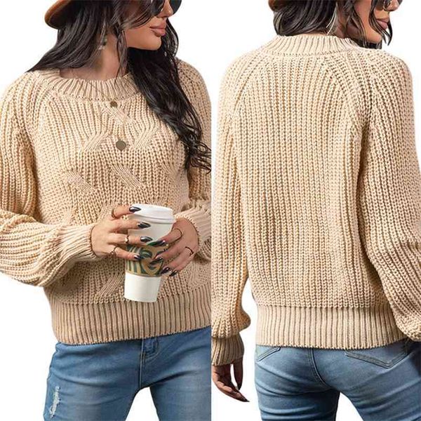 women sweater long sleeve round neck pullover spring autumn loose solid color female fashion clothing 210522, White
women sweater long sleeve round neck pullover spring autumn loose solid color female fashion clothing 210522, White