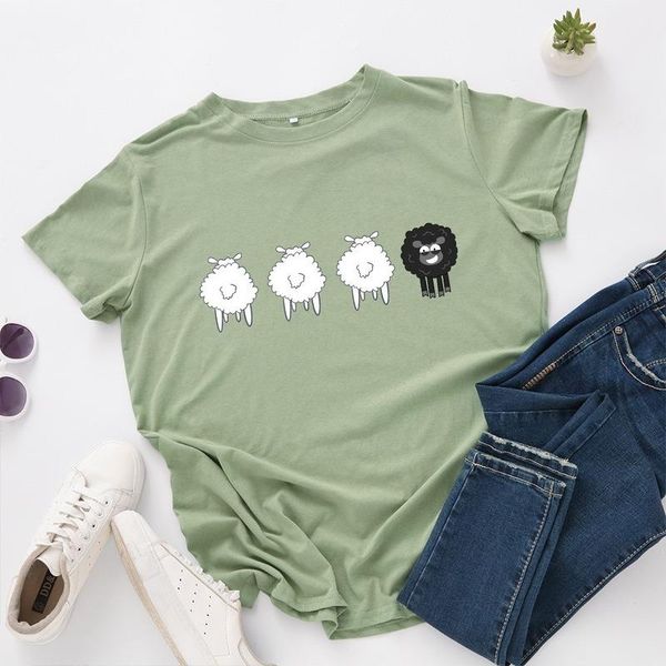 women's t-shirt summer women t shirt plus size cute sheep animal print female short sleeve tshirts casual graphic tee r4 card, White
women's t-shirt summer women t shirt plus size cute sheep animal print female short sleeve tshirts casual graphic tee r4 card, White