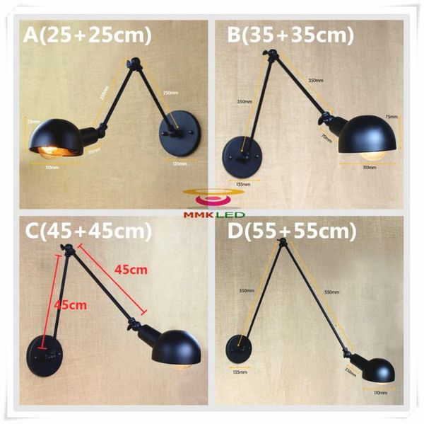 wall lamp loft retro aisle stairs corridor balcony restaurant bar long arm of iron the robot ac90-260v
wall lamp loft retro aisle stairs corridor balcony restaurant bar long arm of iron the robot ac90-260v