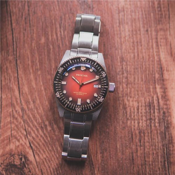 wristwatches proxima casual sapphire crystal watches for men automatic mechanical nh35 stainless steel sports clock men's wrist watch 2, Slivery;brown
wristwatches proxima casual sapphire crystal watches for men automatic mechanical nh35 stainless steel sports clock men's wrist watch 2, Slivery;brown