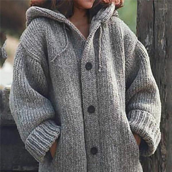 women's wool & blends nice sweater autumn and winter mid-length coat solid color ladies hooded knitted jacket, Black
women's wool & blends nice sweater autumn and winter mid-length coat solid color ladies hooded knitted jacket, Black