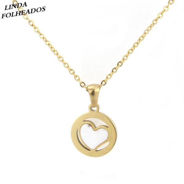 artifical round shape heart pattern gold stainless steel link chain shell pendulum pendant necklace jewelry necklaces, Silver
artifical round shape heart pattern gold stainless steel link chain shell pendulum pendant necklace jewelry necklaces, Silver