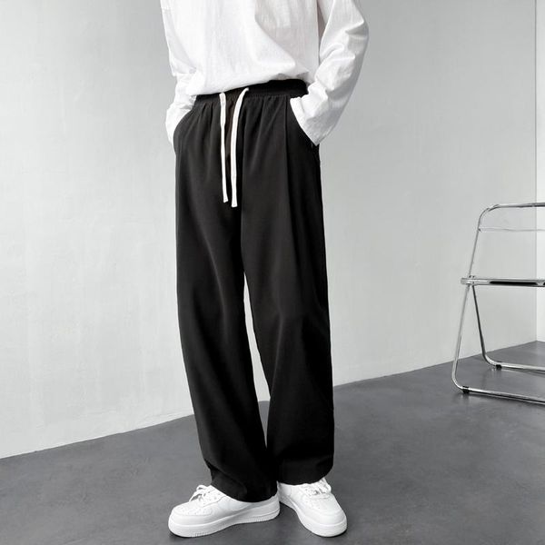 men's pants 2021 summer thin casual straight loose korean fashion versatile wide leg solid color elastic, Black
men's pants 2021 summer thin casual straight loose korean fashion versatile wide leg solid color elastic, Black