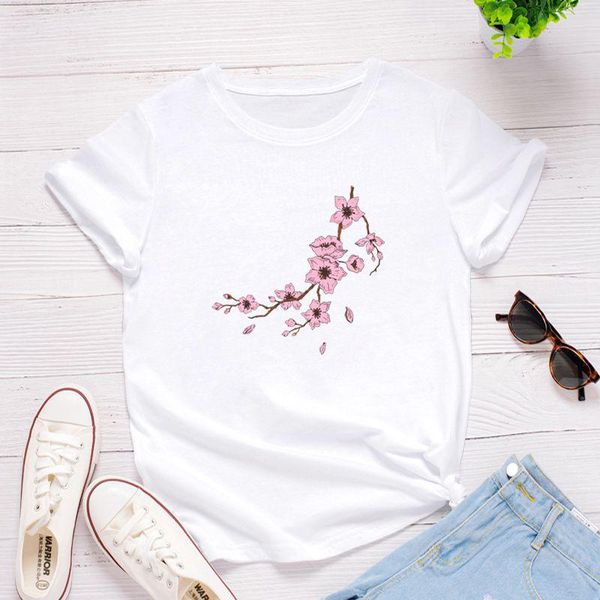 women's t-shirt flower printed cotton t shirts for woman loose spring 2021 female summer shirt round neck tees, White
women's t-shirt flower printed cotton t shirts for woman loose spring 2021 female summer shirt round neck tees, White