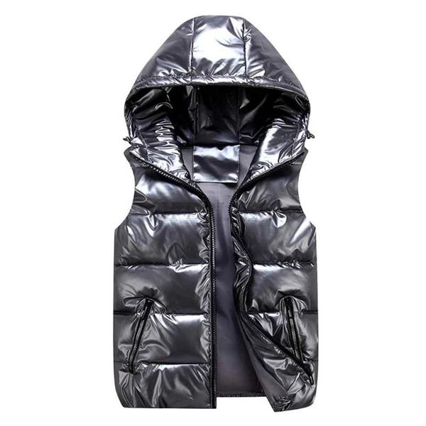 men's vests sleeveless jacket fashion shiny vest autumn warm hood pockets cotton padded husband red black winter down waistcoat male, Black;white
men's vests sleeveless jacket fashion shiny vest autumn warm hood pockets cotton padded husband red black winter down waistcoat male, Black;white