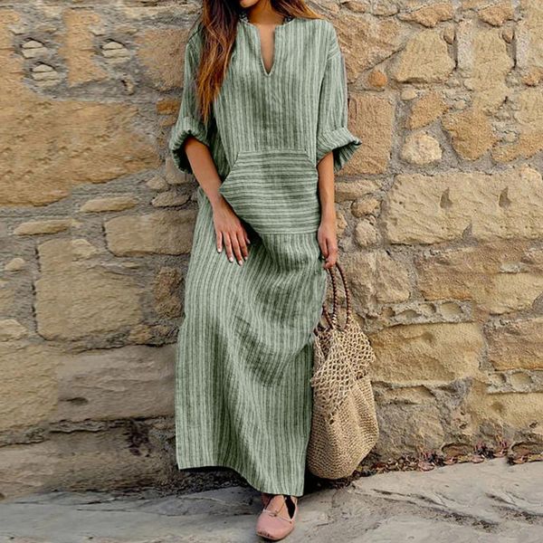 casual dresses vintage elegant dress women's half sleeves striped loose a-line long vestdos largos de buena calidad sukienka, Black;gray
casual dresses vintage elegant dress women's half sleeves striped loose a-line long vestdos largos de buena calidad sukienka, Black;gray