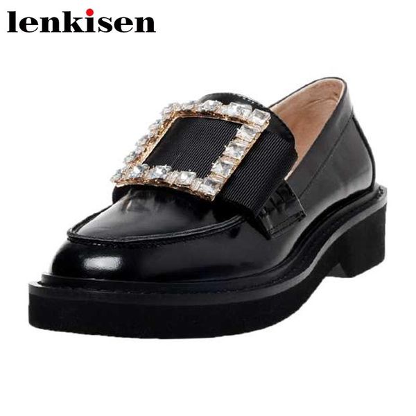 dress shoes lenkisen black loafer genuine leather round toe med heel women metal square rhinestone buckle slip on gorgeous pumps l14
dress shoes lenkisen black loafer genuine leather round toe med heel women metal square rhinestone buckle slip on gorgeous pumps l14