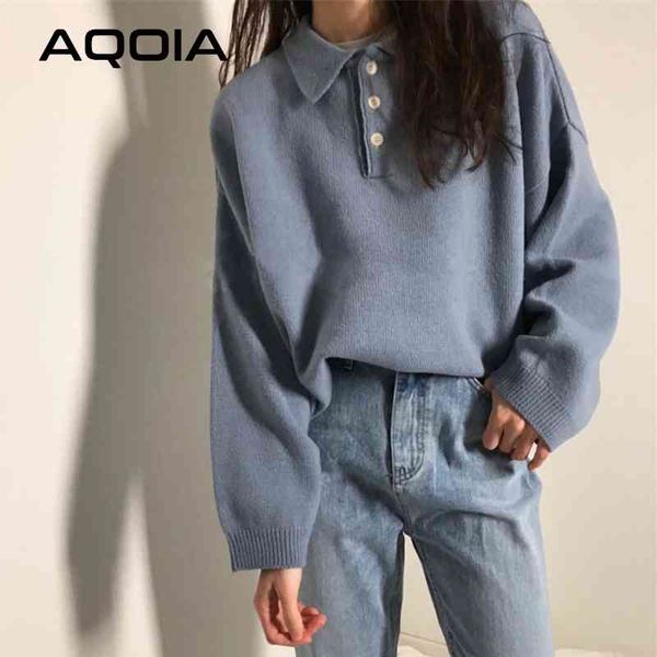 winter chic turn-down collar buttons long sleeve women's sweaters casual loose knitting jumpers ladies sweater female 210521, White;black
winter chic turn-down collar buttons long sleeve women's sweaters casual loose knitting jumpers ladies sweater female 210521, White;black