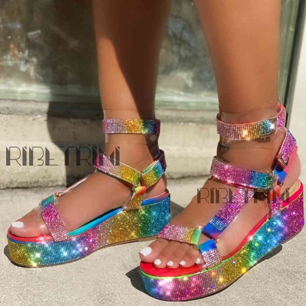 sandals rhinestone open toe platform wees bling glitter sandals hook loop strappy gladiator leisure casual summer women shoes, Black
sandals rhinestone open toe platform wees bling glitter sandals hook loop strappy gladiator leisure casual summer women shoes, Black