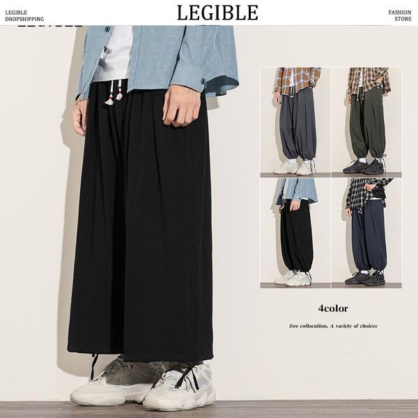 legible men harajuku harem pants 2021 mens cotton linen joggers male vintage chinese style sweatpants men's, Black
legible men harajuku harem pants 2021 mens cotton linen joggers male vintage chinese style sweatpants men's, Black