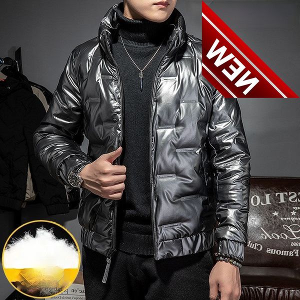 women 2021 winter fashion glossy white duck down jacket men's short light thin coats male stand collar warm outerwear w337, Black
women 2021 winter fashion glossy white duck down jacket men's short light thin coats male stand collar warm outerwear w337, Black