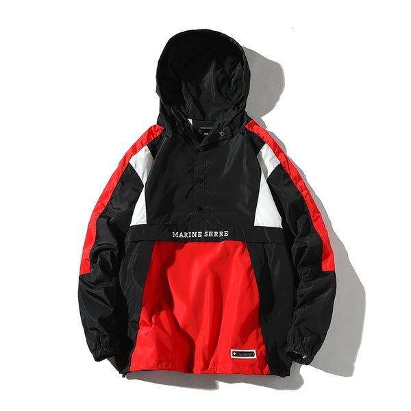 men's jackets men fashion spring high street patchwork windproof hooded casual jacket coats 0ems, Black;brown
men's jackets men fashion spring high street patchwork windproof hooded casual jacket coats 0ems, Black;brown