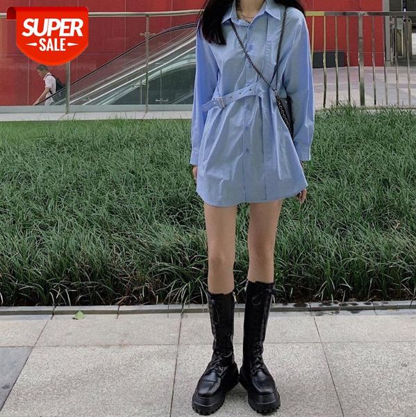 c debut blue shirt skirt female korean loose niche long-sleeved net celebrity girl #qq3w, White;black
c debut blue shirt skirt female korean loose niche long-sleeved net celebrity girl #qq3w, White;black