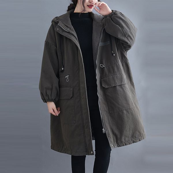 johnature women casual parkas warm korean style coats pockets winter thicken solid color female parkas hooded coat 210521, Black
johnature women casual parkas warm korean style coats pockets winter thicken solid color female parkas hooded coat 210521, Black