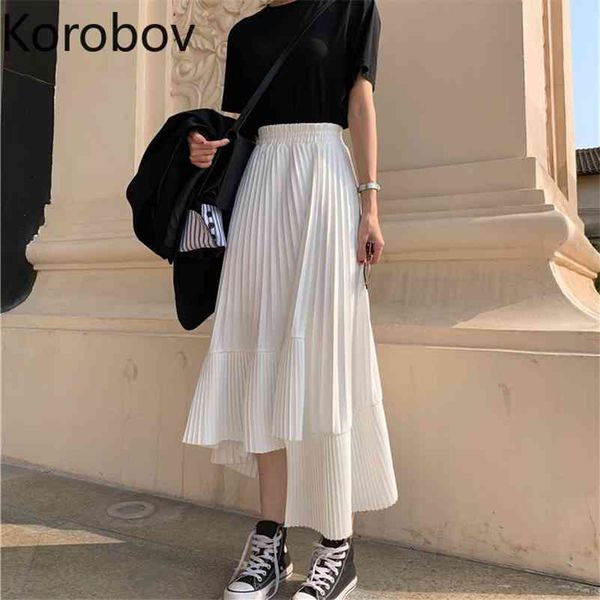 korobov korean solid irregular a-line women skirts preppy style high waist solid female skirt new summer faldas mujer 210430, Black
korobov korean solid irregular a-line women skirts preppy style high waist solid female skirt new summer faldas mujer 210430, Black