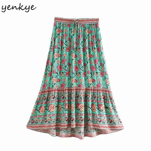 skirts yenkye vintage floral print holiday boho skirt women drawstring elastic high waist jupe femme casual summer midi, Black
skirts yenkye vintage floral print holiday boho skirt women drawstring elastic high waist jupe femme casual summer midi, Black