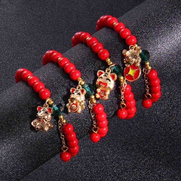 chinese-style products tiger year red bead bracelet female fortune luck chinese style 2022
chinese-style products tiger year red bead bracelet female fortune luck chinese style 2022