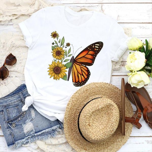 graphic flower butterfly women short sleeve cartoon 90s girl tees print clothing female womens, White
graphic flower butterfly women short sleeve cartoon 90s girl tees print clothing female womens, White