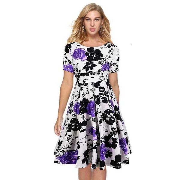 luxury party evening dress summer back v-neck short sleeve printed women's, Black;gray
luxury party evening dress summer back v-neck short sleeve printed women's, Black;gray